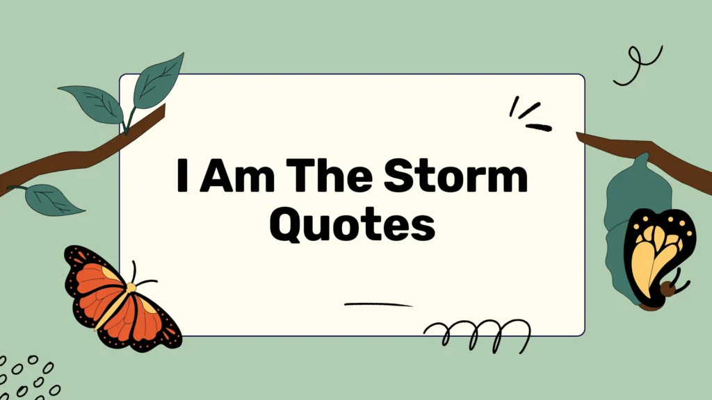 I Am The Storm Quotes