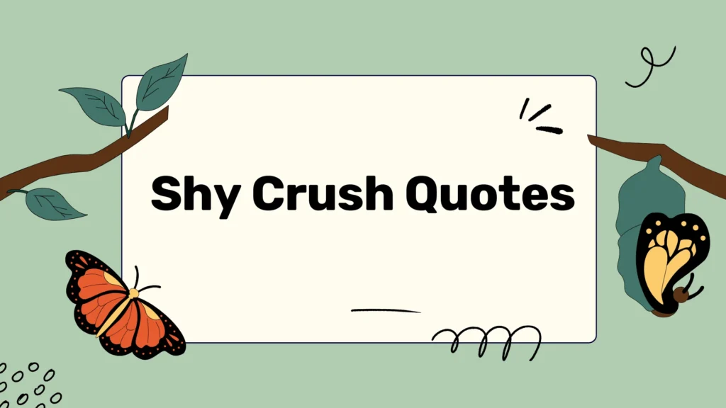 Shy Crush Quotes